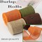 Burlap Wired Ribbon Rolls, Wrapping Burlap Ribbon Natural Orange Brown Olive Green Jute, for Christmas Crafts Decoration Wedding Floral Bows Trims Craft 13.2 Yards 2.4 Inch